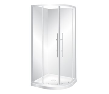 Curvato 2-Sided Round Corner Acrylic Showers