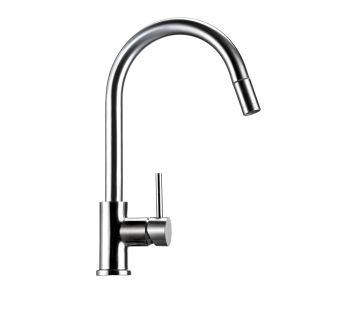 Deluna Sink Mixer with Pullout (No Spray) Brushed Stainless