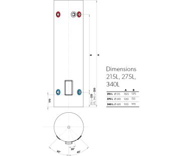 Mains Pressure Enamel Indoor/Outdoor Cylinders