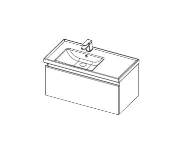 Dusk 900 Left or Right Basin, 1 Drawer