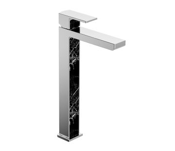 Elements Vessel Mixer with Black Marble Trim