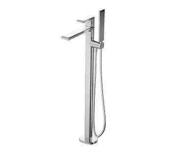 Essences Floor Standing Bath Filler with Handshower Chrome Cap