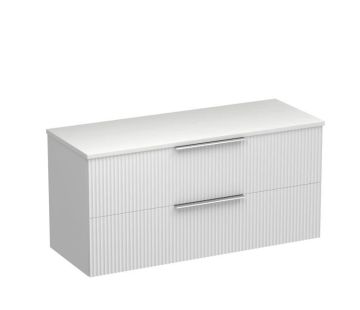 Forma Opaco 1200 2 Drawer (Stacked) Vanity Left Basin