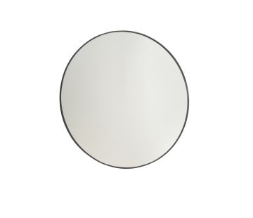 Frame Black 600 Round Mirror