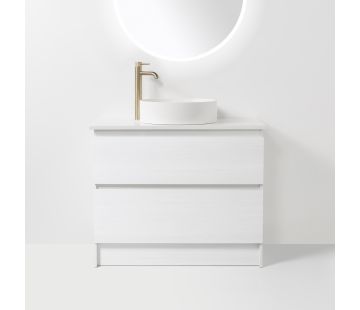 Soft Solid Surface 900 Floor Standing Vanity, 2 Drawers