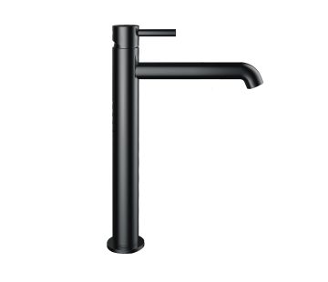 Carbon Tall Basin Mixer Satin Black (170mm reach)