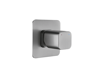 Cube Round Shower/Bath Mixer Brushed Nickel