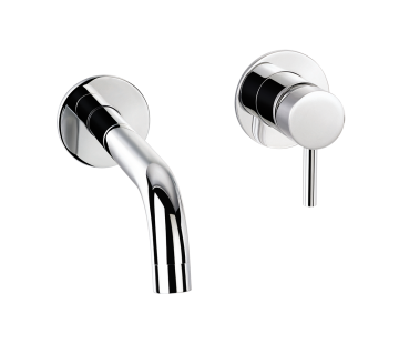 Elisa Wall Mounted Basin Mixer Chrome