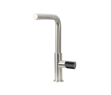 Urban Minimalist Mixer Brushed Stainless (Black Handle)