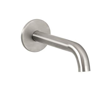 Urban Curved Wall Mounted Bath Spout Brushed Stainless