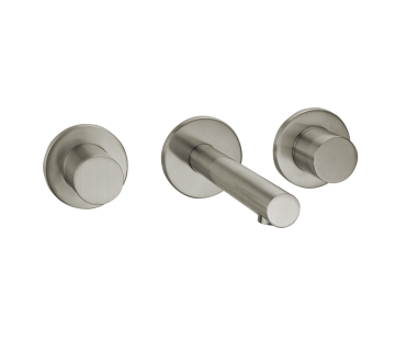 Urban Wall Mounted Basin Mixer Brushed Stainless