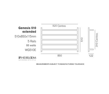 Genesis 510 Extended Towel Warmer