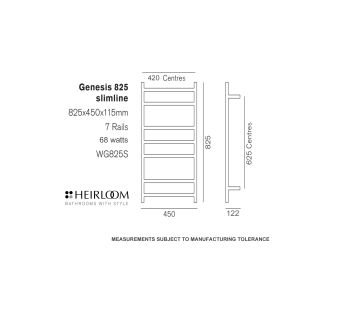 Genesis 825 SlimTowel Warmer
