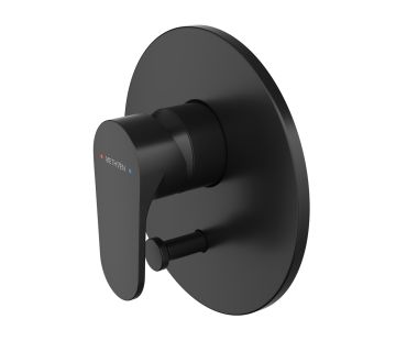 Glide Shower Mixer with Diverter - Black