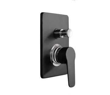 Goccia Shower Mixer Bath Diverter All Pressure - Black