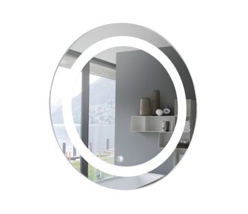 LED Inset Frost Round Mirror with Demister