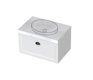 London 750 Handle Wall Vanity - 1 Drawer 