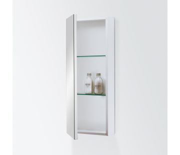 Mirror Unit 300 - 1 Door, 2 Glass Shelves