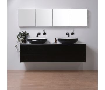Moode 1800 Wall-Hung vanity, Double Bowl, 4 Drawers