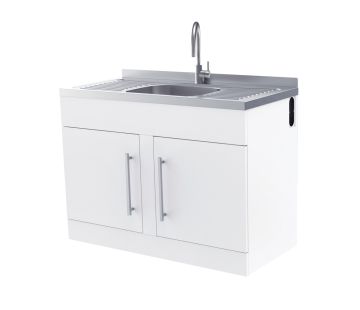 Supertub New Workstation, Stainless Steel Gooseneck Tap