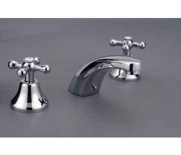 Novecento Basin Set Low Spout - Chrome