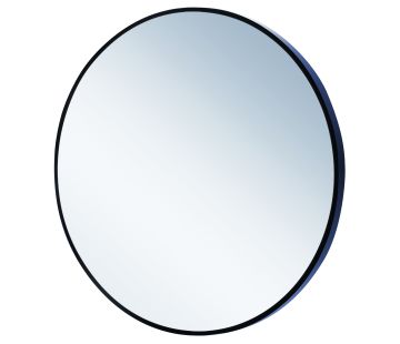 Oscuro Black Round Mirror