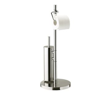 Eco Style Freestanding Toilet Roll Holder And Toilet Brush
