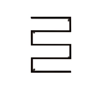 Jaguar S 5 Bar Square Heated Towel Rail - Black