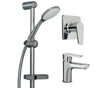 Saluto Basin Mixer/Shower Mixer/Hand Shower Set