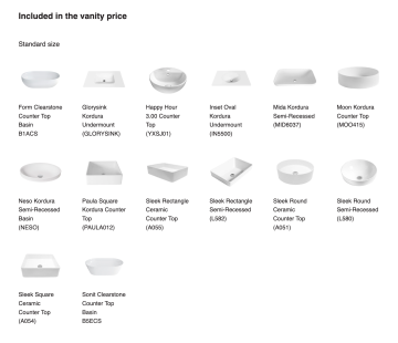Zero Plus Vanities