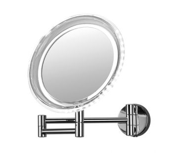Wall mount LED Lighted Magnify Mirror - Battery Operated