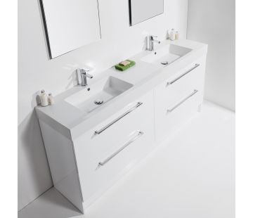 Splash 1800 Floor Standing Vanity, 4 Drawers, Double Bowl