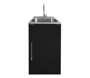 Supertub Series 3, Stainless Steel Gooseneck Tap, Black