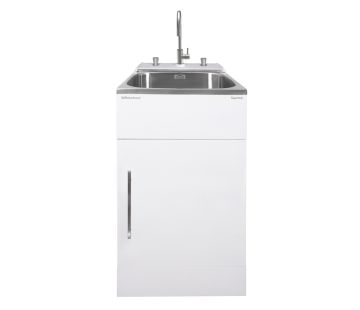 Supertub Series 3, Console + Taps, Stainless Steel Gooseneck Tap