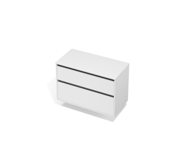 City 50 Vanity 1000 Wall - 2 Drawers