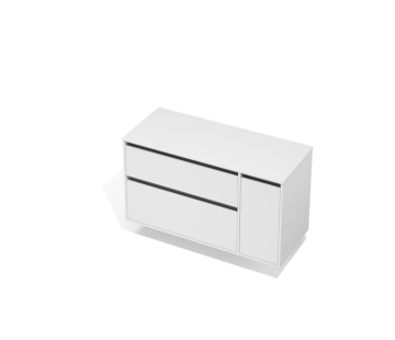 City 50 Vanity 1200 Wall - 1 Door, 2 Drawers