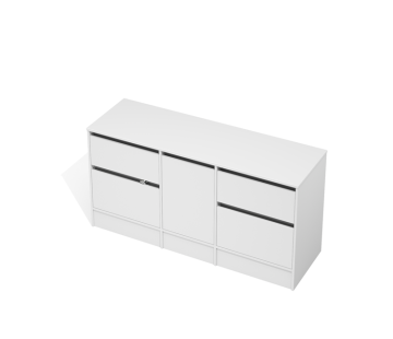 City 50 Vanity 1600 Floor - 1 Door, 4 Drawers