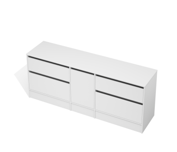 City 50 Vanity 2000 Floor - 1 Door, 4 Drawers