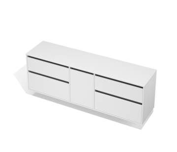 City 50 Vanity 2000 Wall - 1 Door, 4 Drawers