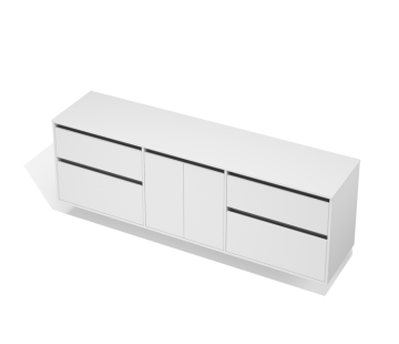 City 50 Vanity 2100 Wall - 2 Door, 4 Drawers