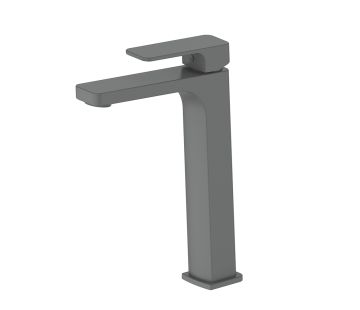Swept Tower Basin Mixer - Gun Metal