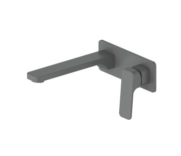 Swept Wall Basin Mixer W/Plate