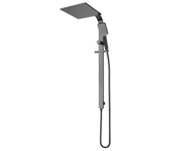 Eclipse Double Head Shower (Square) - Mirrored Black