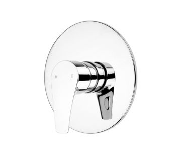 Ecomix Vortex Shower Mixer with Jumbo Faceplate - Chrome