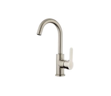 Stainless Gooseneck Basin Mixer