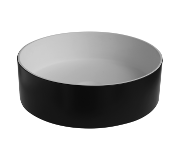 iStone Round Basin 380 x 110mm Matte Black