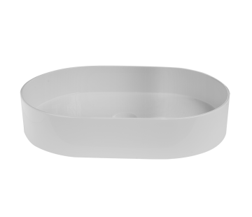 iStone Oval Basin 580 x 380 x 110mm Gloss White