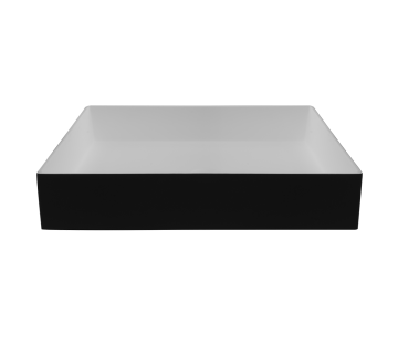 iStone Rectangle Basin 580 x 380 x 110mm Matte Black