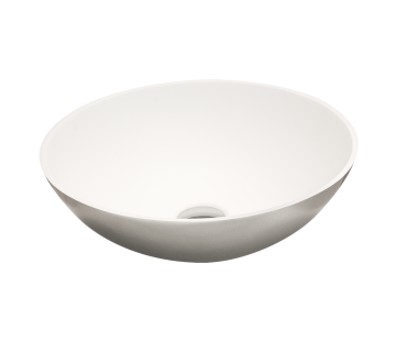 iStone Round Basin 400 x 130mm Metallic Silver