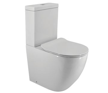 Zen Rimless Overheight Back to Wall Toilet Suite Slim Seat